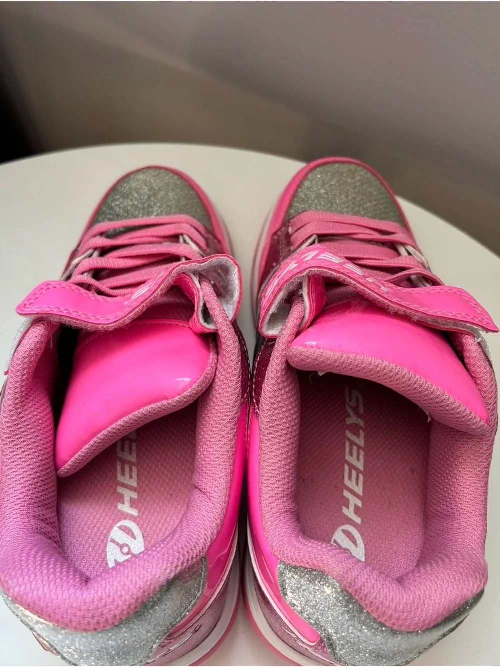 Heelys Kids Pink & Silver Glitter Light-Up Sneakers